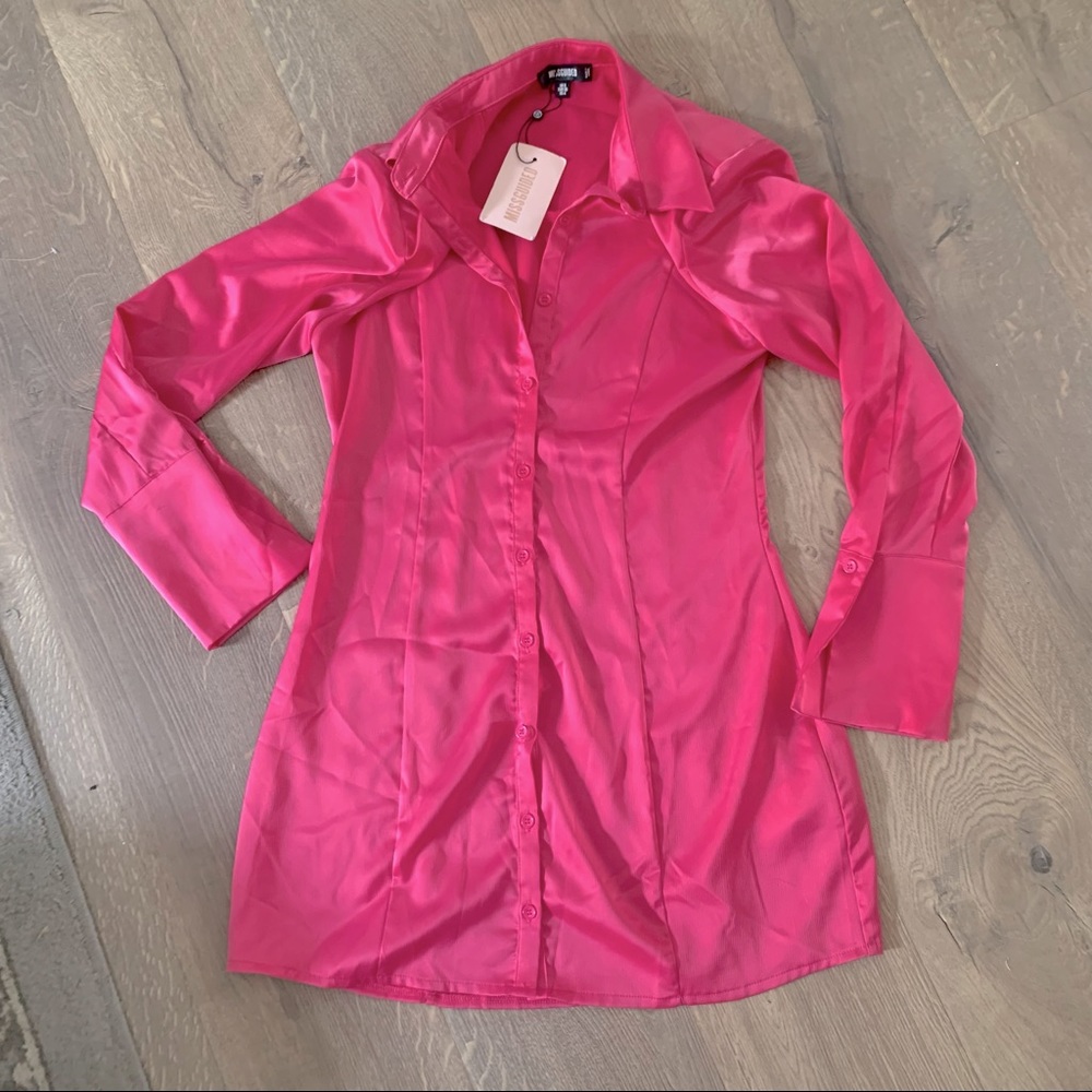 Missguided button up dress